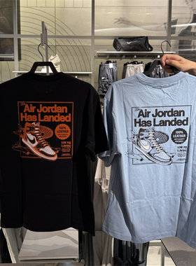 代购JORDAN耐克男子短袖2025夏季新款鞋子印花运动休闲T恤HQ8973