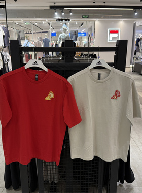 4月斯adidas马年新年款男女运动短袖T恤 KQ5100 KQ5099 KR3078