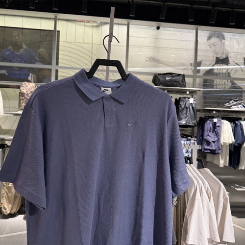专柜正品耐克NIKE男子超宽松POLOS新款针织刺绣翻领T恤IH8665-499