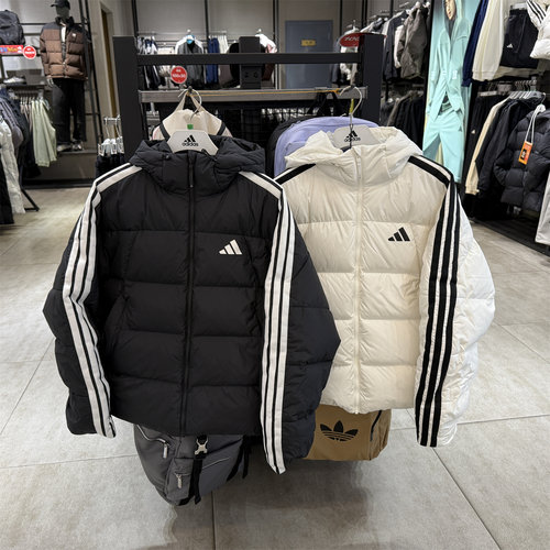 adidas阿迪达斯冬季新款男子短款休闲羽绒服保暖连帽外套 KC2494