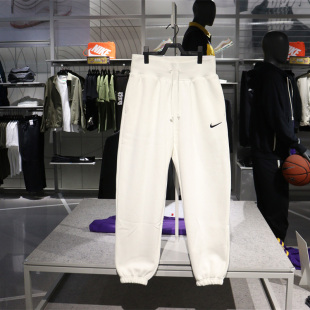 nike耐克女裤2024秋冬季加绒运动休闲宽松收口针织长裤 DQ5888