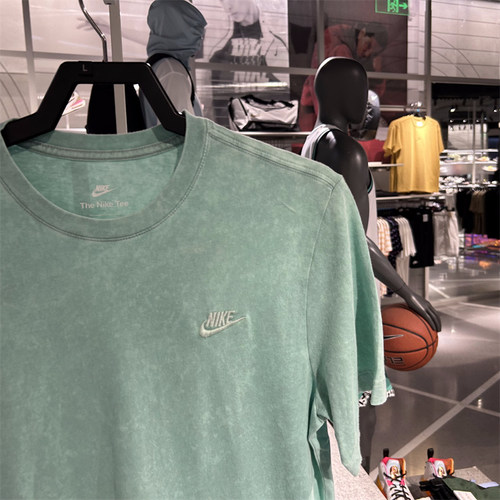 NIKE耐克男子夏季刺绣纯棉扎染休闲运动短袖FD1283-010-309