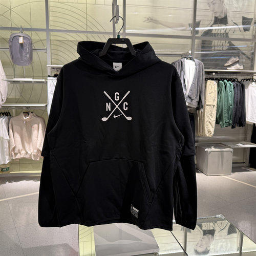 专柜正品NIKE耐克男加绒高尔夫连帽衫冬季针织宽松透气休闲FQ1146