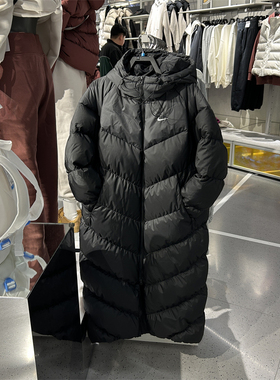专柜正品耐克NIKE女子休闲运动长款羽绒服外套 HF7894