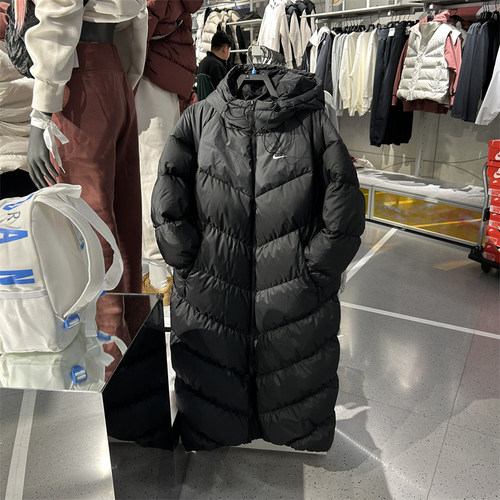 专柜正品耐克NIKE女子休闲运动长款羽绒服外套 HF7894