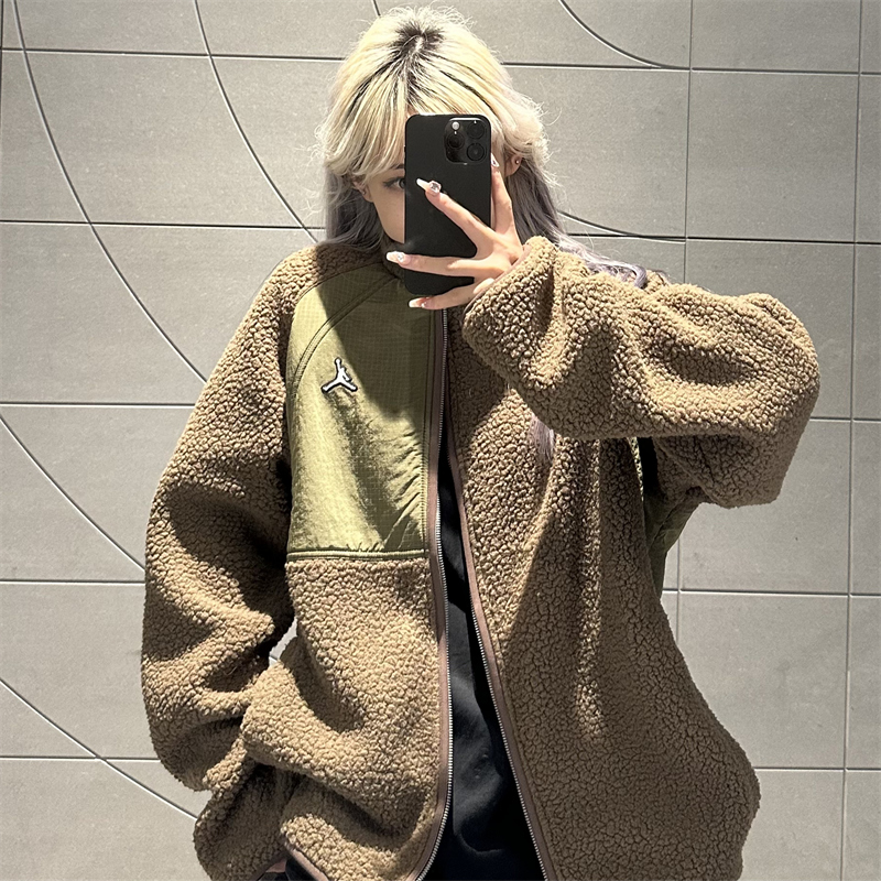 羊羔绒夹克冬季新款外套舒适加厚