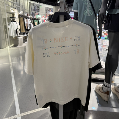 正品Nike耐克t恤女半袖2025夏季运动宽松背后印花图案短袖 II0446