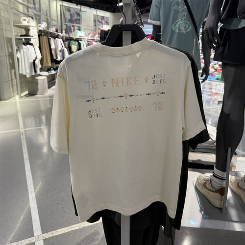 正品Nike耐克t恤女半袖2025夏季运动宽松背后印花图案短袖 II0446