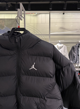 耐克棉服男装2025冬季新款保暖连帽外套运动服休闲棉衣棉袄HV0533