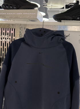 Nike耐克官方TECH BOREAS男子OVERSIZE风摇粒绒拼接连帽衫IB3364