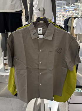 NIKE耐克男子LINEN SS BTTNDWN运动休闲短袖衬衫HJ2982-515