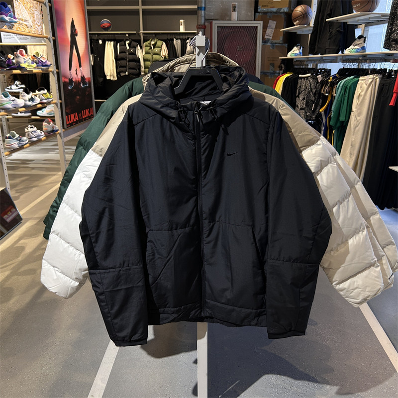 专柜正品NIKE耐克男子休闲运动拉链立领棉服夹克外套  FB7545-010