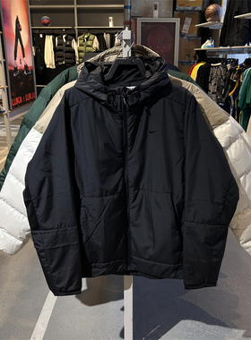 专柜正品NIKE耐克男子休闲运动拉链立领棉服夹克外套  FB7545-010