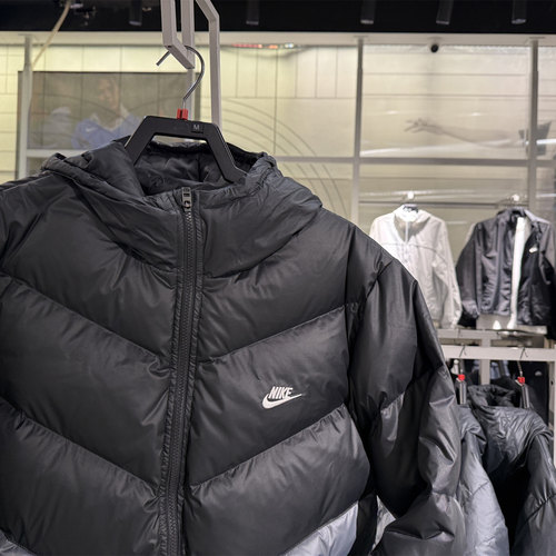 NIKE耐克男25冬季新款时尚运动休闲保暖棉衣连帽羽绒服外套HQ7791