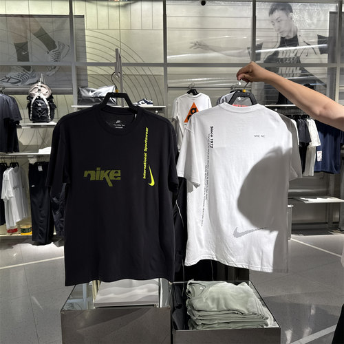 正品Nike耐克短袖男2025夏季新款运动休闲宽松纯棉T恤 HQ9263-121