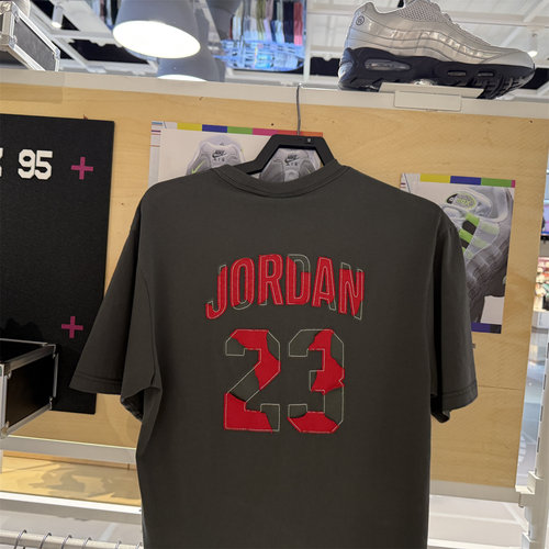 正品耐克JORDAN男子圆领纯棉透气23号印花运动短袖IW2015-491-220