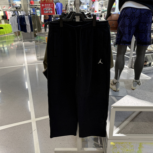 专柜正品 子Jordan宽松加绒黑色直筒长裤 IB7239 010 Nike耐克男裤