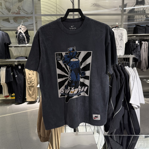 Nike/耐克男子夏季休闲印花水洗做旧透气短袖运动T恤HJ3673-060