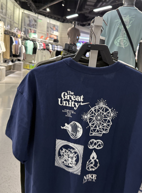酷动城正品NIKE耐克男子休闲运动美式复古印花短袖T恤DM7899-410
