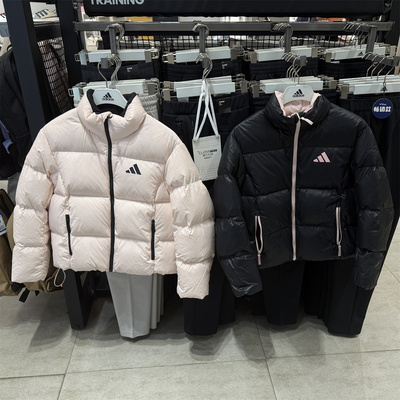 adidas阿迪达斯鸭绒羽绒服秋冬女拒水防风保暖加厚面包服KQ5507