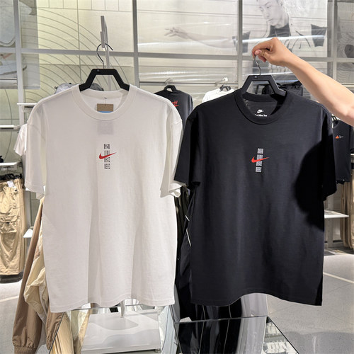 耐克T恤男2025夏运动休闲宽松纯棉全对短袖HF6594 IH0835-010-100