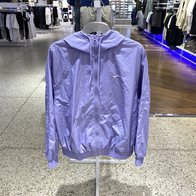 正品Nike耐克梭织外套女夏新款宽松轻薄皮肤衣连帽运动夹克FV6299