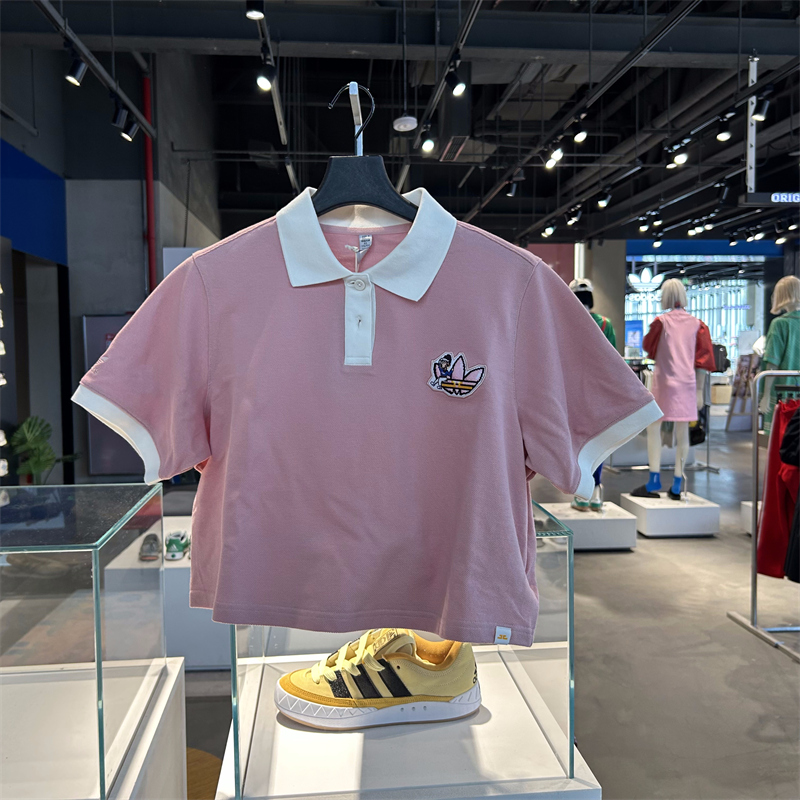 三叶草女子翻领POLO衫短袖T恤