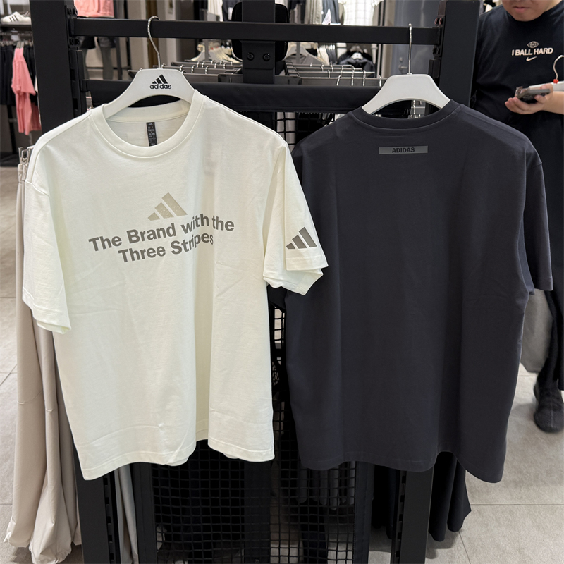 正品阿迪达斯短袖男子圆领纯棉运动休闲T恤 KF0124 KF0123 KF0122