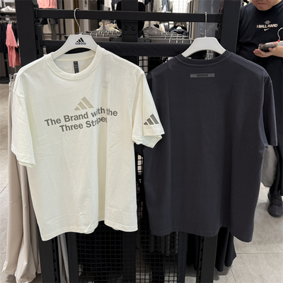 正品阿迪达斯短袖男子圆领纯棉运动休闲T恤 KF0124 KF0123 KF0122