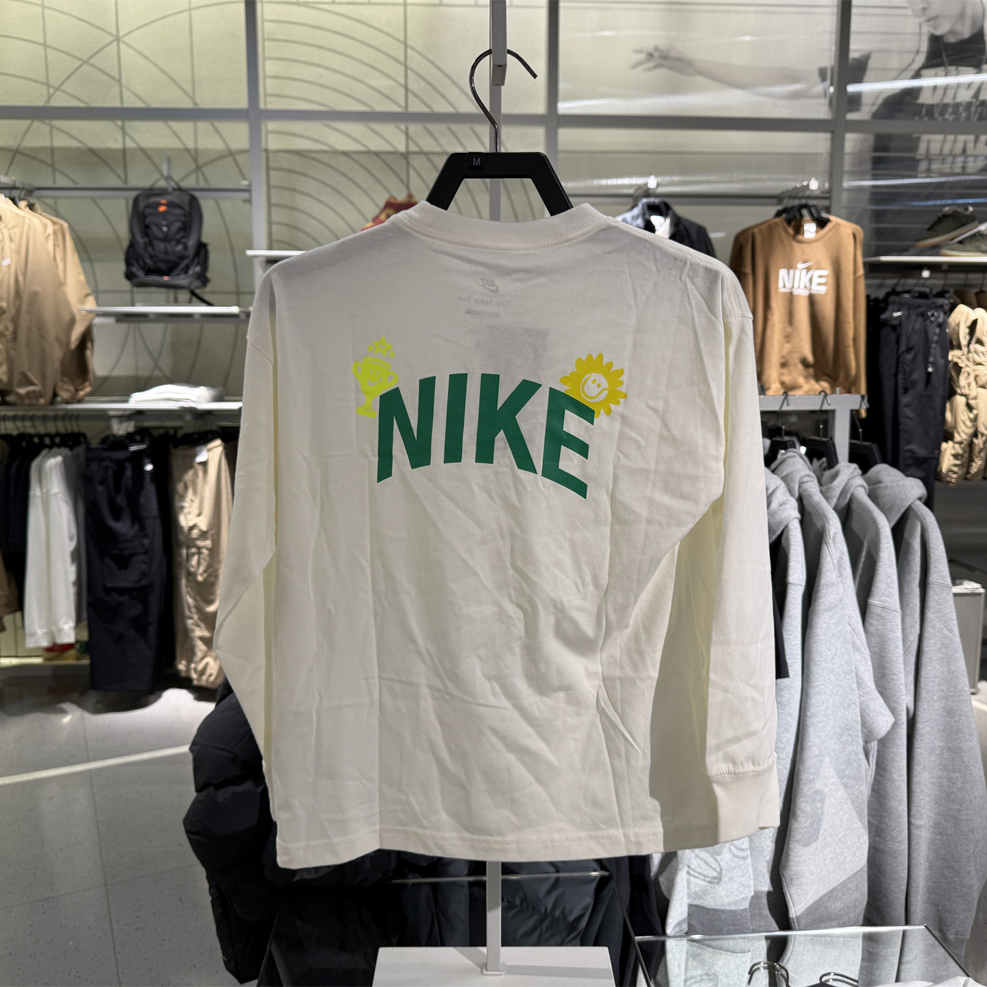 NIKE耐克男童女童秋季新款运动服休闲时尚宽松透气长袖T恤HM4643