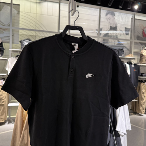 正品NIKE耐克t恤男2025运动纯棉和尚领POLO短袖CJ4457 HQ5975-010