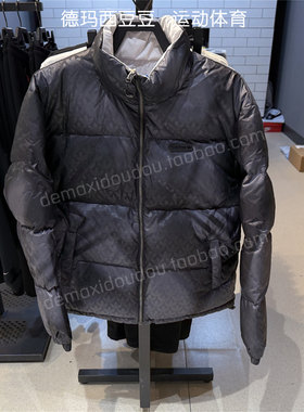 正品阿迪达斯三叶草24年冬季男子加厚外套满印logo羽绒服 JD3746