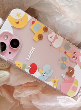 ins风可爱雪人小屋适用于iPhone15PROMAX/16/17PRO苹果手机软壳14PLUS/13/12MINI透明iPhoneAir