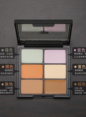 DIVESLANSI黛菲蓝茜六色遮瑕膏修容膏遮盖斑点持久调色影楼化妆师