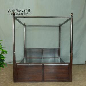 新中式红木s帷幔架子床BD220花梨木东南亚四柱床刺猬紫檀木架子床