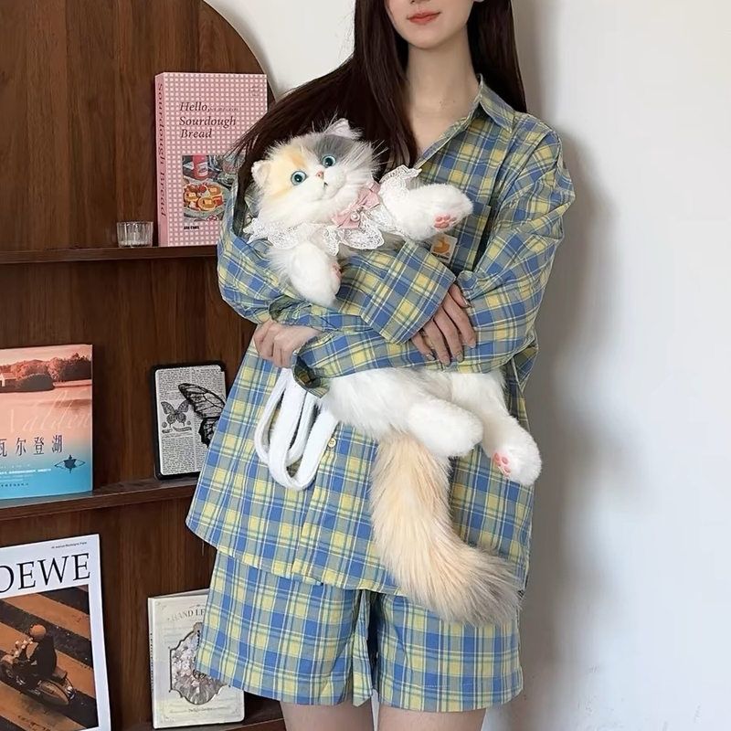 仿真三花猫玩偶背包公仔布偶猫咪毛绒娃娃背包可爱玩具礼物送女生