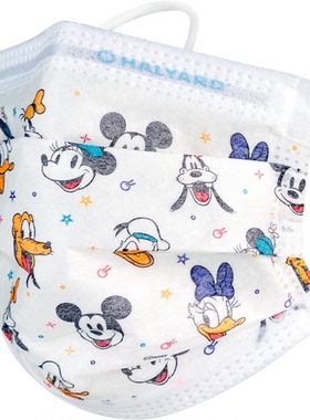 3-12岁小童halyard透气儿童口罩美国进口医卡通用尺寸上学米老鼠