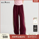 谜底休闲裤 252MK0596 运动休闲拼接大廓形阔腿长裤 女2025夏季 新品