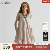 新品 谜底连衣裙无袖 女2025夏季 复古风蓬蓬裙合身A型短裙252ML0566