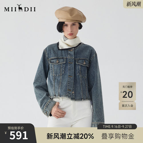 牛仔面料外套，布纹清晰复古，穿着舒适柔软