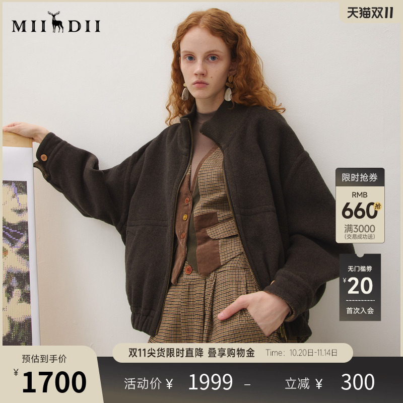 双面穿,复古领,千鸟格拼接,金属logo