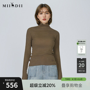 极简风亲肤百搭修身 谜底高领针织衫 冬季 新品 244MZ1931 打底衫