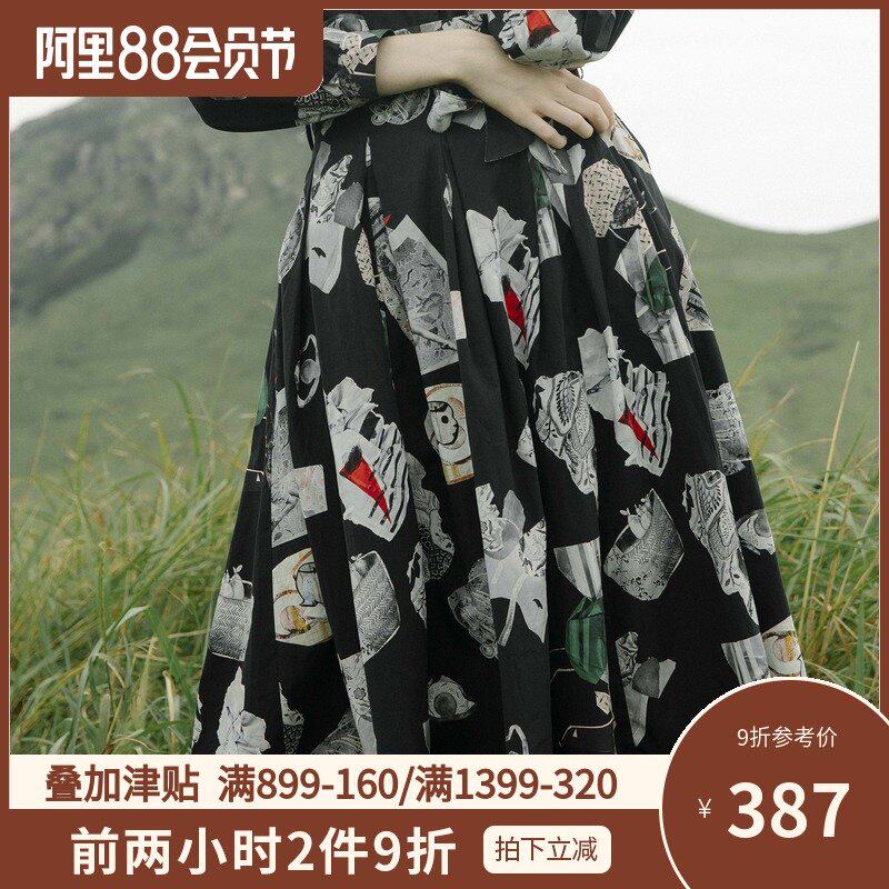 谜底2019春夏季新款复古气质高腰纯棉印花a字中长半身裙191MB0050在类目 女装/女士精品, 半身裙中 - 来自Buy2taobao.com提供专业的淘宝代购服务
