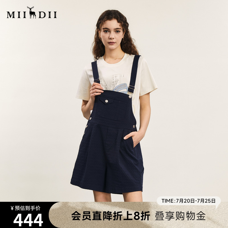 简约背带短裤，日常休闲