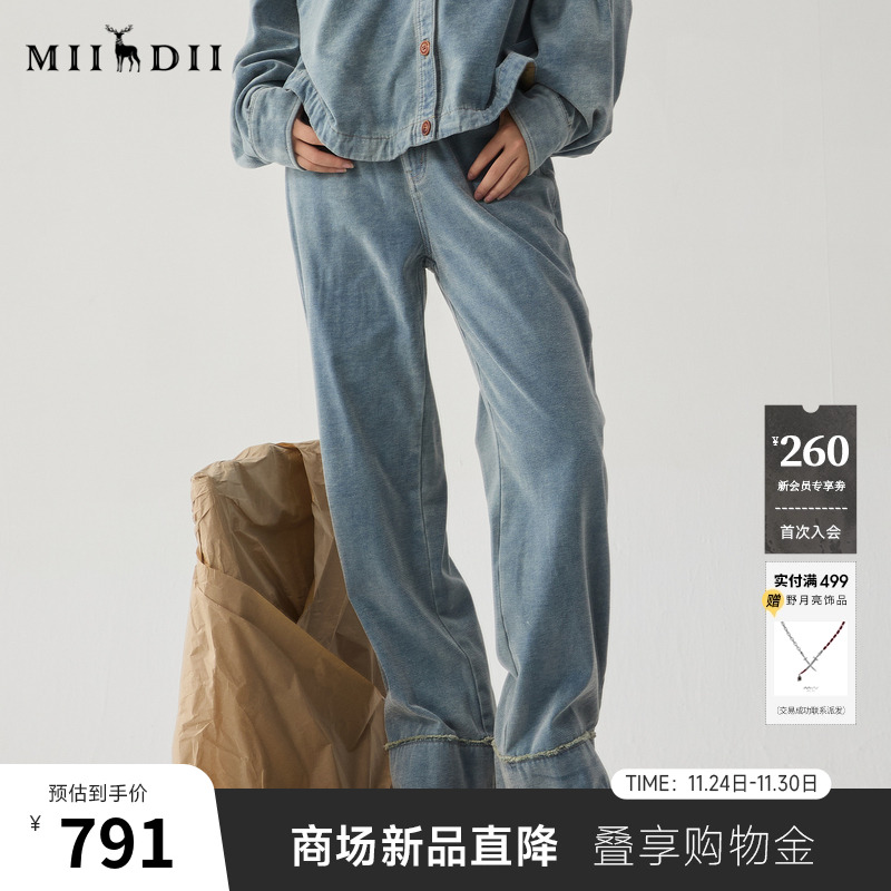 直筒牛仔裤，百搭包容性强，裤型流畅自然