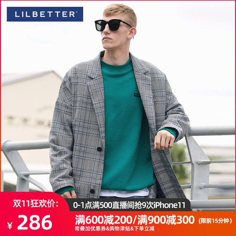 Lilbetter Windbreaker Korean Edition Mid length version coat British style handsome men's wear Retro lattice overcoat Trendin the Men's clothing, Windbreaker  category - from Buy2taobao.com to provide professional Taobao agent buy service