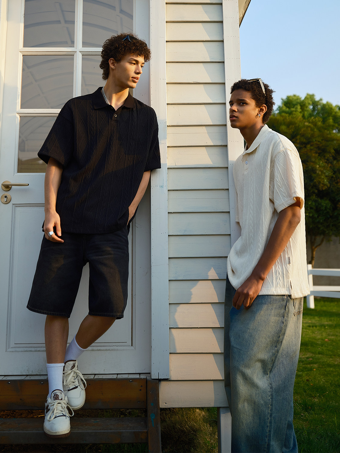 LILBETTER LOOSE TEXTURE KNITTED POLO SHIRT MENS 2025 SUMMER VINTAGE LAPEL T-SHIRT BREATHABLE COMMUTER SHORT SLEEVE