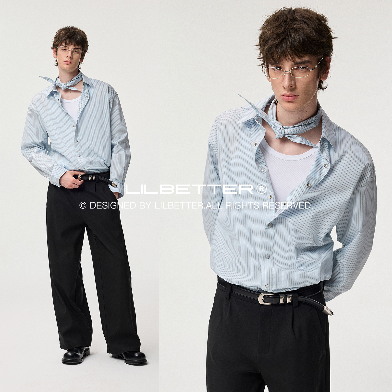 Lilbetter长袖条纹衬衫