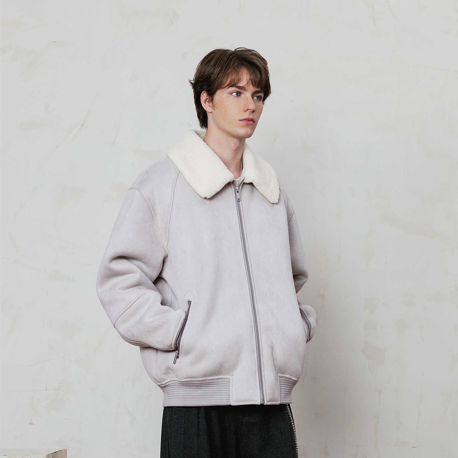 lilbetter翻领冬季宽松夹克