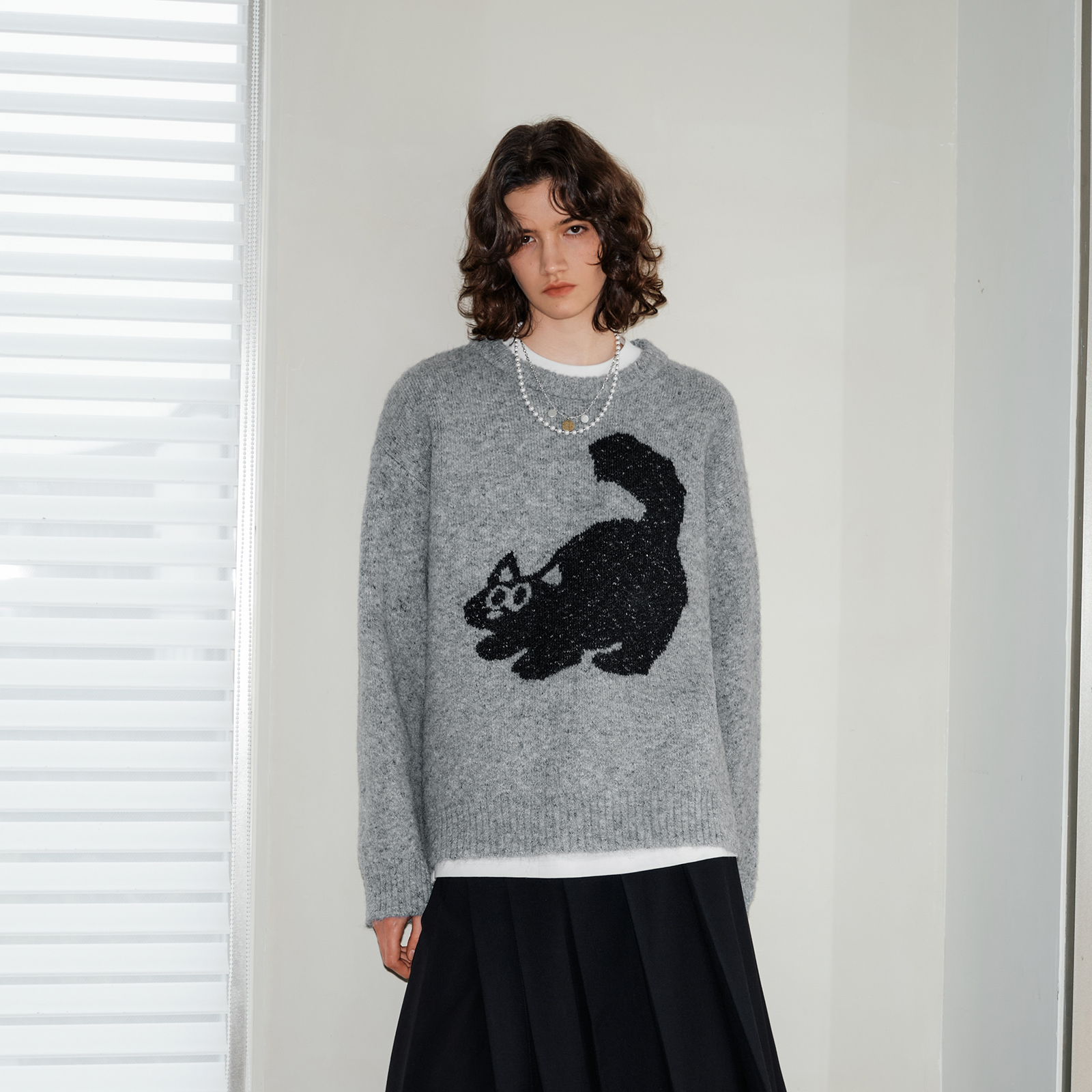 撞色可爱猫Lilbetter慵懒提花